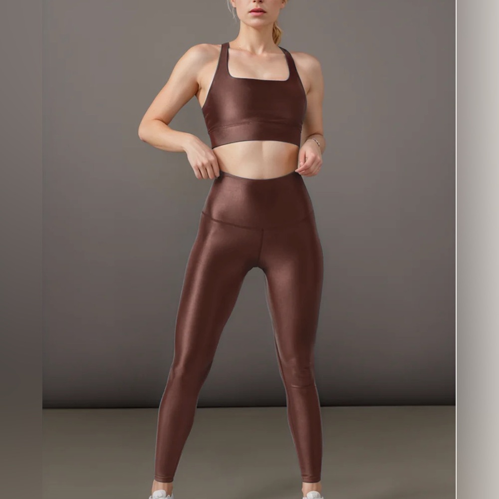 NWT radiant shine canyon orange DYI DEFINE YOUR INSPIRATION SET (leggings+bra)
